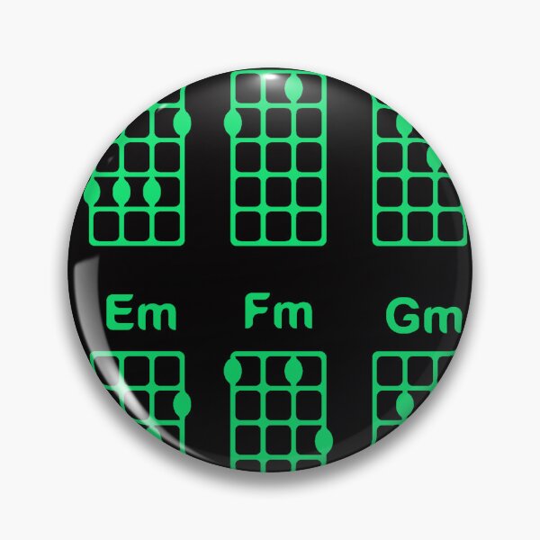 Item preview, Basic ukulele chords/ black background, turquoise pattern. designed and sold by My-fake-places.