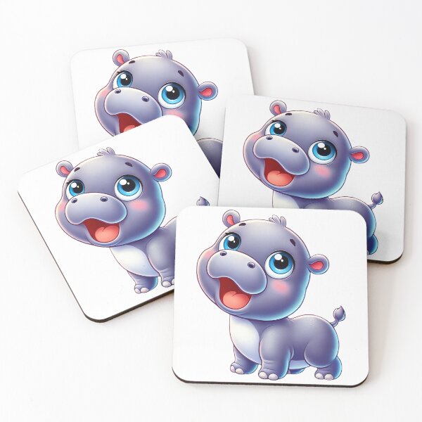 Item preview, Happy Baby Hippo Smiling Illustration designed and sold by Chokhdi289shop.