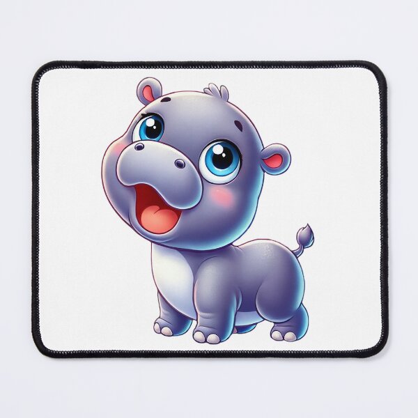 Item preview, Happy Baby Hippo Smiling Illustration designed and sold by Chokhdi289shop.