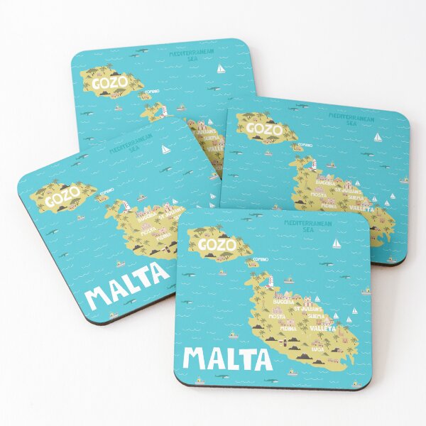 Item preview, map of Malta with city designed and sold by skalihm.