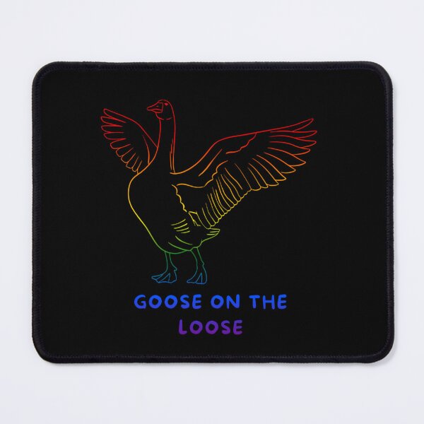 Item preview, Goose with wings in flight graphic pride, silly goose, thanksgiving vibes, funny, pridebeproud, meme, cute, joke, quack quack, animals, holiday vibes designed and sold by PrideBeProud.