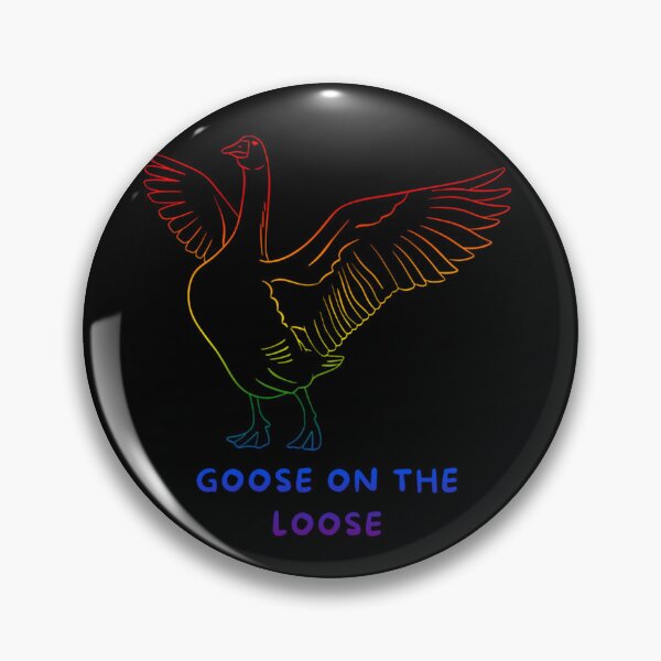 Item preview, Goose with wings in flight graphic pride, silly goose, thanksgiving vibes, funny, pridebeproud, meme, cute, joke, quack quack, animals, holiday vibes designed and sold by PrideBeProud.