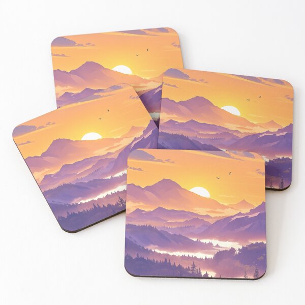 Item preview, Sunset in Mountains designed and sold by NicolasGlowArt.