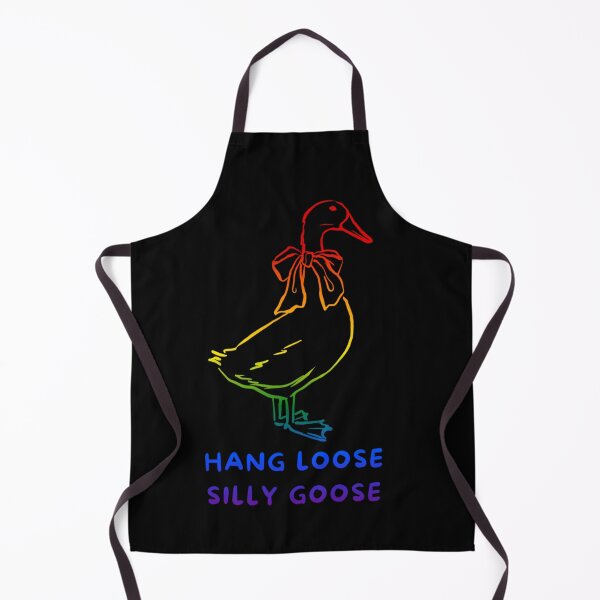 Item preview, Hang loose  silly goose slogan, Reserved goose with bow graphic, pride, silly goose, thanksgiving vibes, funny, pridebeproud, meme, cute, joke, quack quack, animals, holiday vibes designed and sold by PrideBeProud.