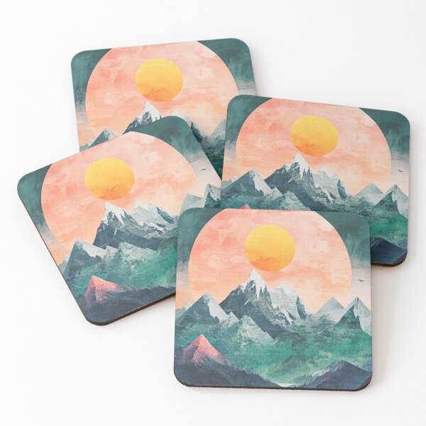 Item preview, Abstract Sunset Mountains designed and sold by NicolasGlowArt.