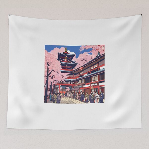 Item preview, Japanese city under the Sakura designed and sold by Gina-Rosa.