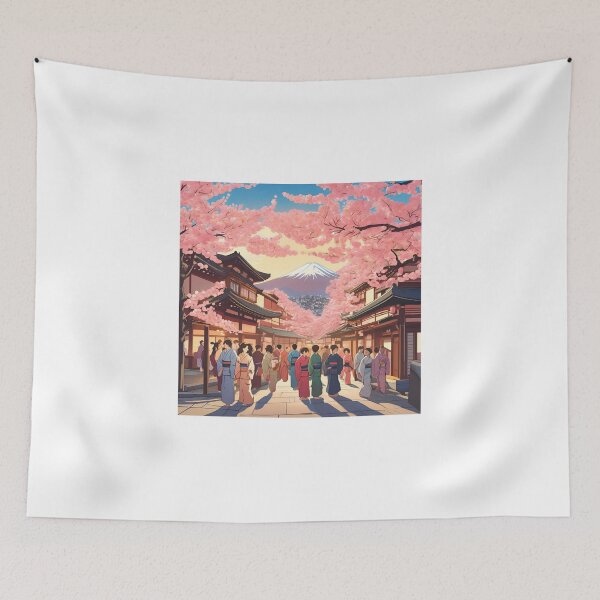 Item preview, Japanese city under the Sakura designed and sold by Gina-Rosa.