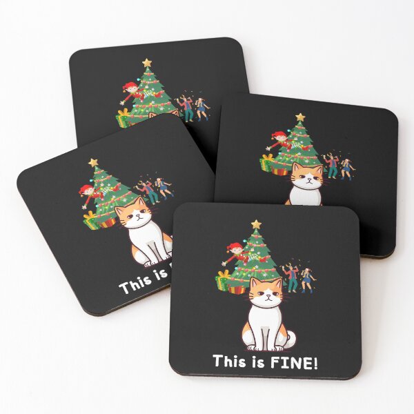 Item preview, Funny Orange Cat Christmas - This is Fine! designed and sold by Cat Stories.