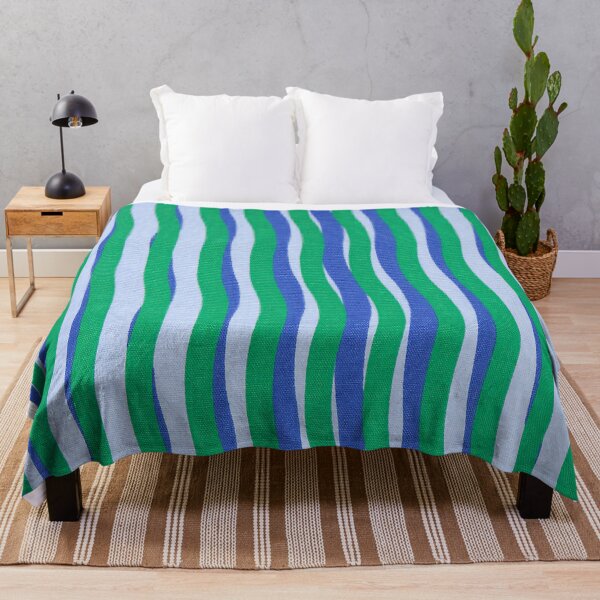 Item preview, Pop Cushion - Geometric Lines Blue / Green designed and sold by LeGrizou.