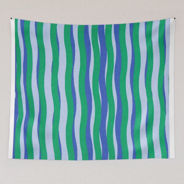 Item preview, Pop Cushion - Geometric Lines Blue / Green designed and sold by LeGrizou.