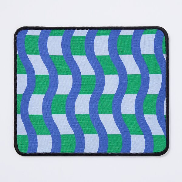 Item preview, Pop Cushion - Wavy Lines Blue / Green designed and sold by LeGrizou.