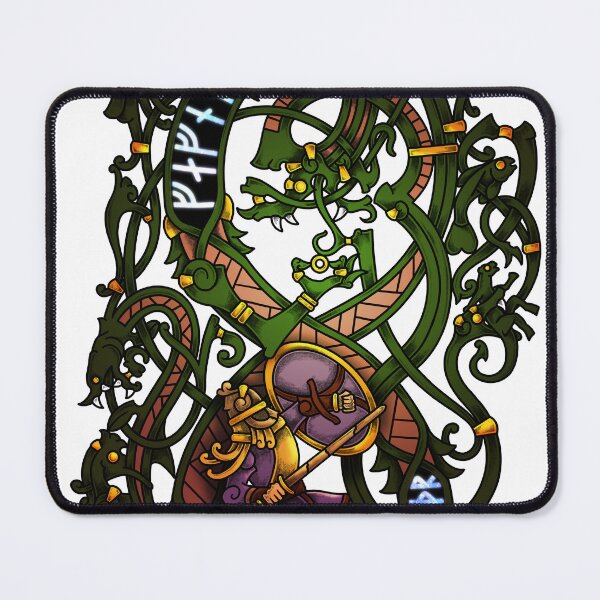 Item preview, Fafnir & Sigurd Gift, Viking Art, Viking Wall Art, Norse Mythology, Norse Art, Dragon Art, Pagan Wall Art, Pagan Home Decor, Fafnir Print designed and sold by MythicComicsArt.