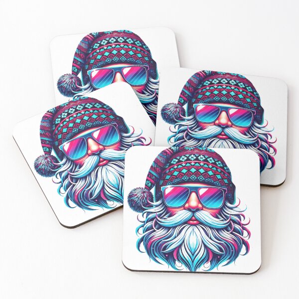 Item preview, Hipster Santa with Colorful Beanie and Sunglasses designed and sold by AIARTIST1.