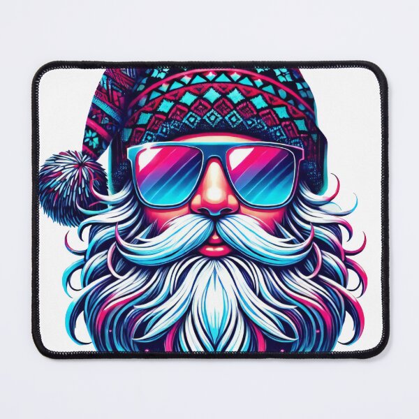Item preview, Hipster Santa with Colorful Beanie and Sunglasses designed and sold by AIARTIST1.