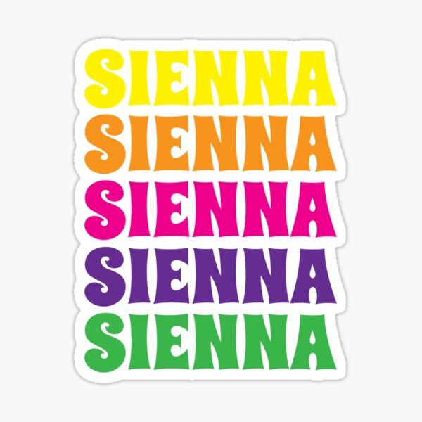 Item preview, Sienna Name Girl Colorful designed and sold by Monika Howarth.