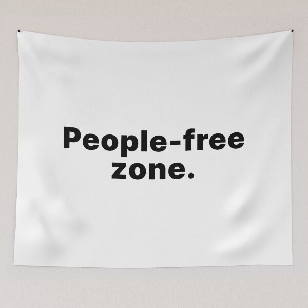 Item preview, People-free zone | Black text designed and sold by ThingsOnTees.