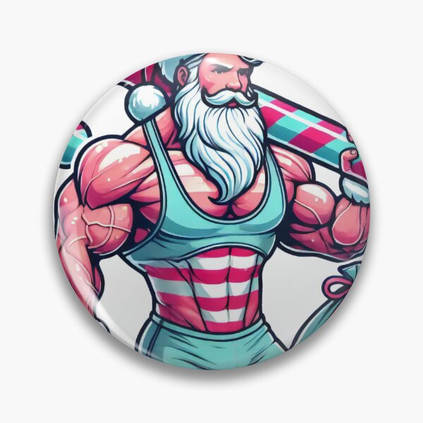 Item preview, Muscle Santa with Candy Cane – Buff Christmas Santa Claus Art designed and sold by AIARTIST1.
