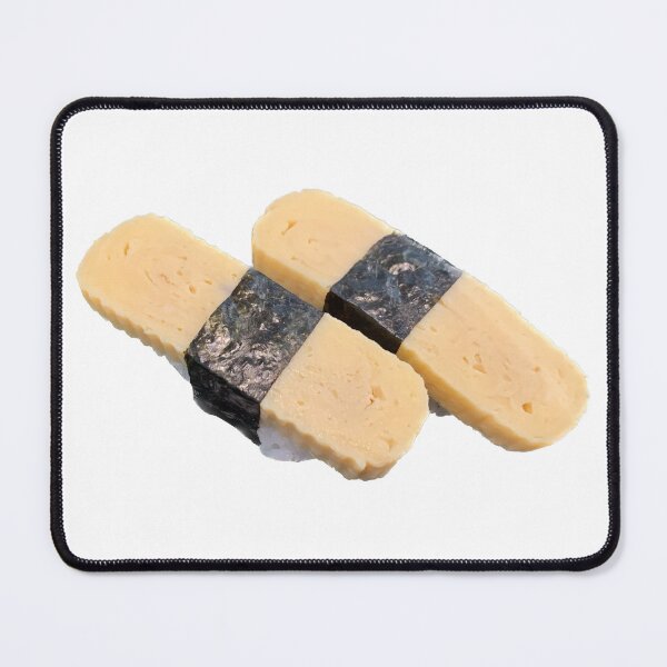 Item preview, Tamako egg sushi Isolated on white background, featuring perfectly folded layers of sweet egg atop rice designed and sold by pipikijung.