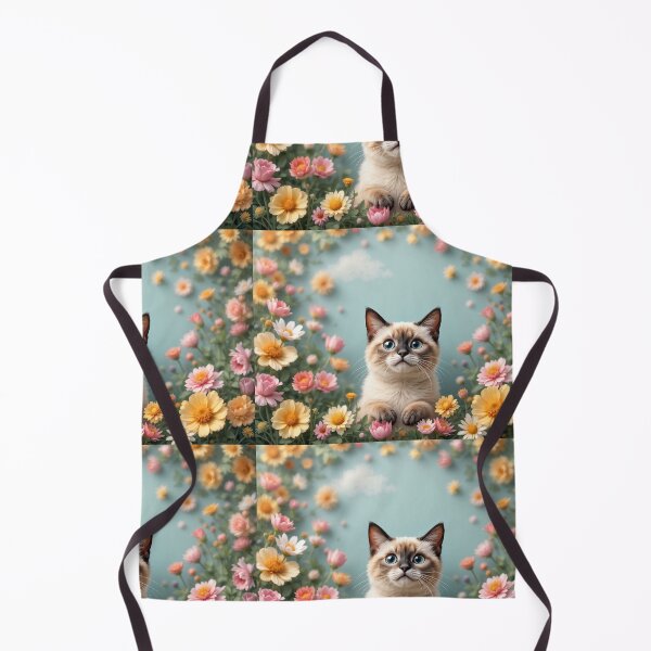 Item preview, An enchanting 3D pattern background depicting various cute cat breeds surrounded by flowers and nature, perfect for spring-themed designs and decor. designed and sold by AlwaysHome.