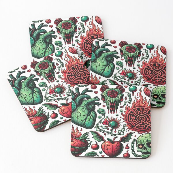 Item preview, Maze of Roses with Fragmented Animals and Hellish Fruits designed and sold by Imaginarium of Chaos falcon88 .