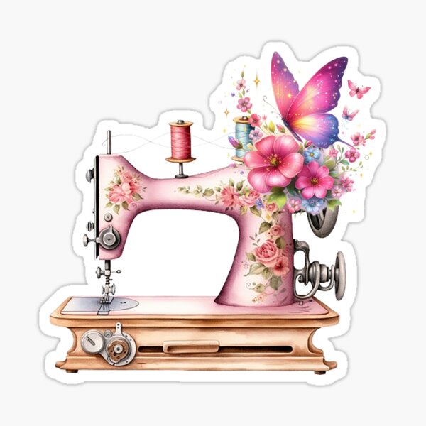 Sewing machine and butterfly Sticker