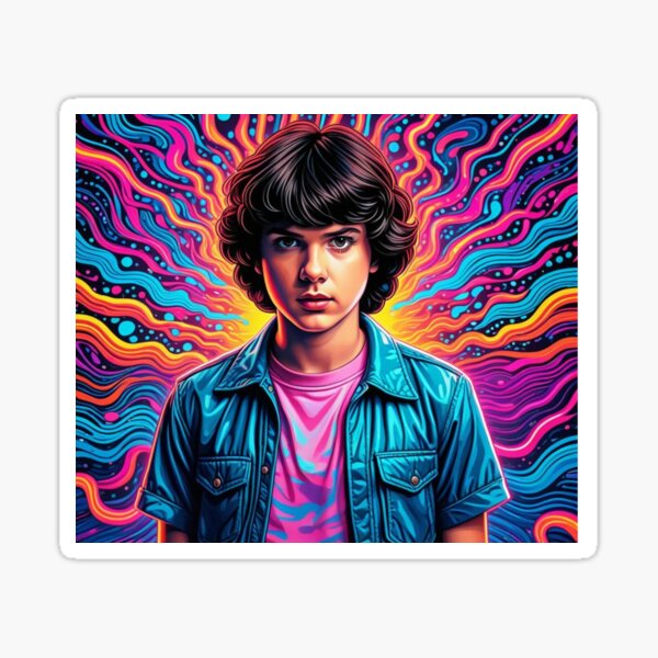 Item preview, Mike Wheeler Stranger Things Psychedelic Fan Art designed and sold by PhoenixSunShop.