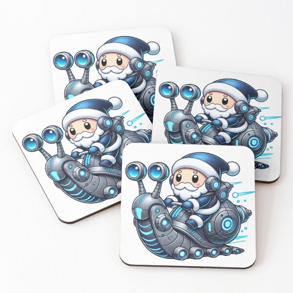 Item preview, Cyber Santa on Futuristic Snail – Sci-Fi Holiday Adventure Art designed and sold by AIARTIST1.