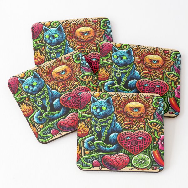 Item preview, Hell Fruits and Fragmented Animals in a Fiery Maze of Roses designed and sold by Imaginarium of Chaos falcon88 .