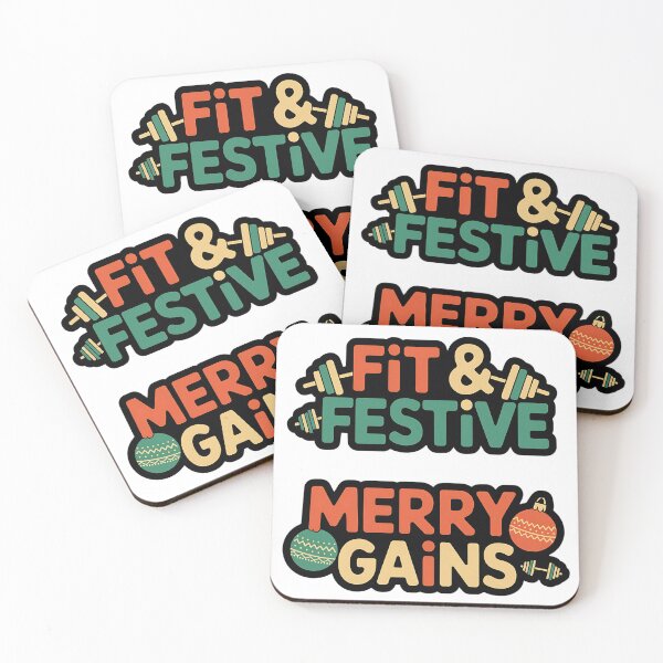 Item preview, Fit and Festive & Merry Gains Christmas Sticker Pack designed and sold by Bmd4Fitness.