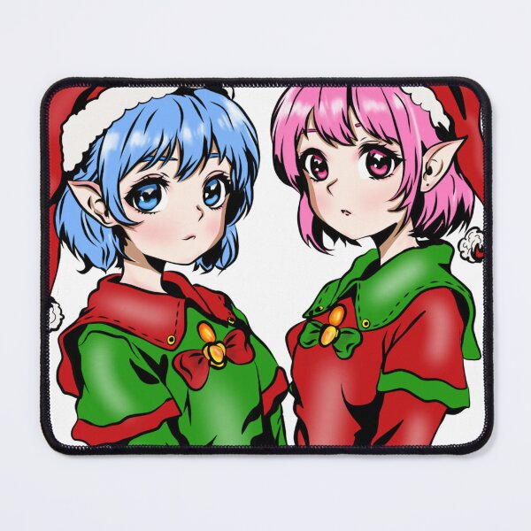 Item preview, Elven Twins in Holiday Spirit. Twin elves designed and sold by Mascarad.