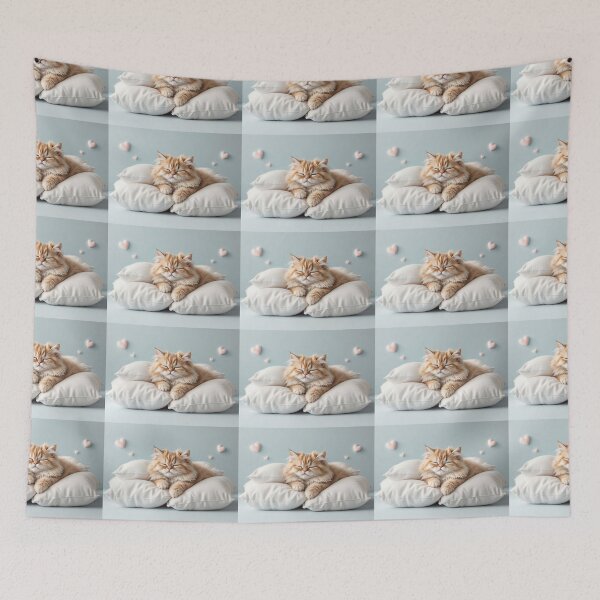 Item preview, An adorable 3D pattern background featuring cute cat breeds with funny expressions, perfect for gifts, stationery, and playful decor items. designed and sold by AlwaysHome.
