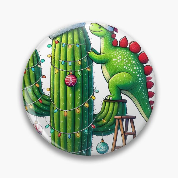 Item preview, Dinosaur Decorating Christmas Cactus Design designed and sold by lubushop1.