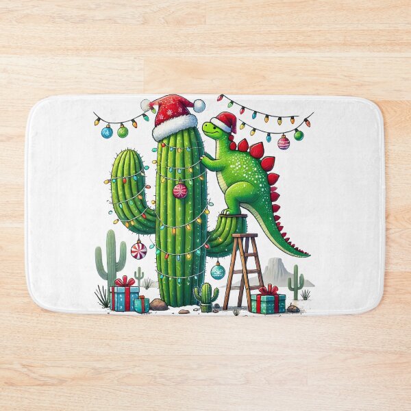 Item preview, Dinosaur Decorating Christmas Cactus Design designed and sold by lubushop1.