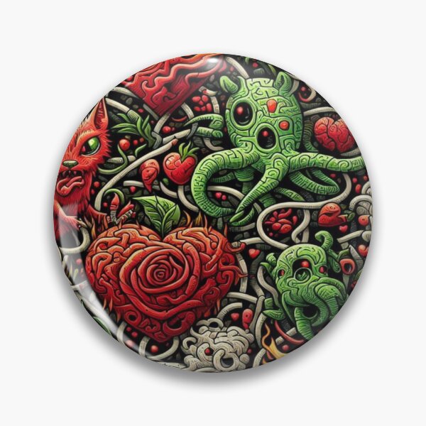 Item preview, Hellish Fruits and Fragmented Animals with Green and Red Chains designed and sold by Imaginarium of Chaos falcon88 .