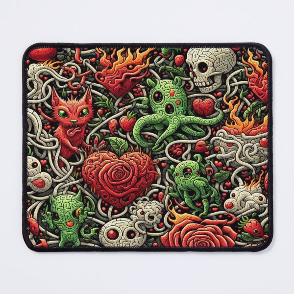 Item preview, Hellish Fruits and Fragmented Animals with Green and Red Chains designed and sold by Imaginarium of Chaos falcon88 .