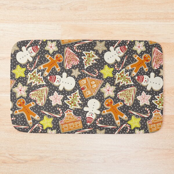 Item preview, Gingerbread Man & Houses - Winter Holiday Treats in Black designed and sold by bala-sabina.