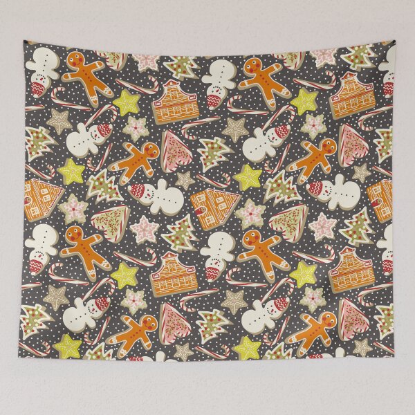 Item preview, Gingerbread Man & Houses - Winter Holiday Treats in Black designed and sold by bala-sabina.
