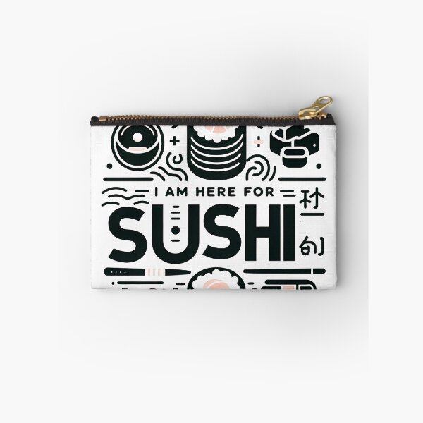 Item preview, I Am Here for Sushi – Minimalist Cubic Art for Sushi Lovers designed and sold by OzzFrequency.