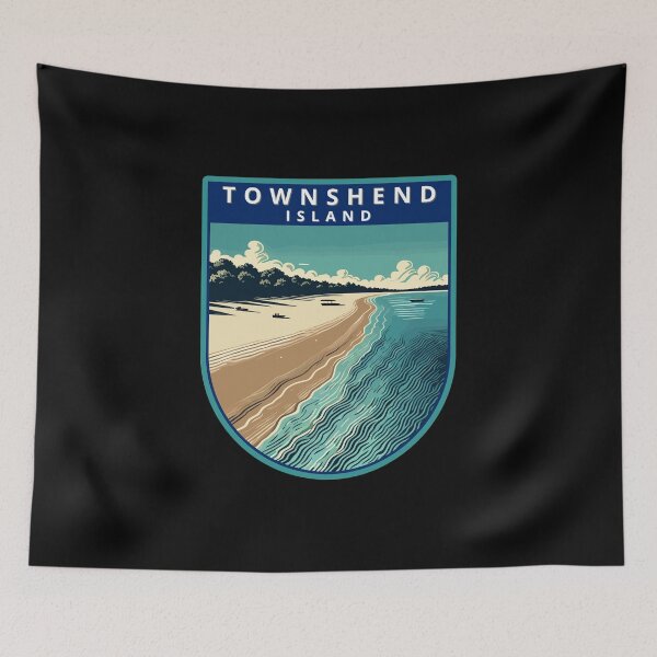 Item preview, Townshend Island Retro Skyline designed and sold by MaateoDesign.