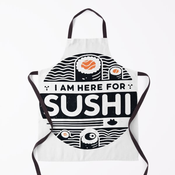 Item preview, I Am Here for Sushi – Minimalist Cubic Art for Sushi Lovers designed and sold by OzzFrequency.
