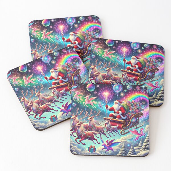 Item preview, Santa's Magical Journey Through a Fantastical Christmas Sky" designed and sold by Catsmoment.