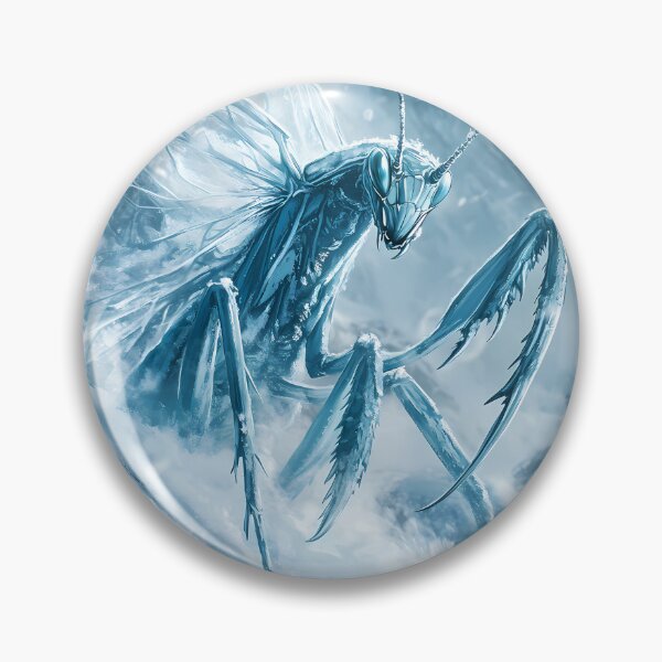 Item preview, Icy Mantis in Snowstorm – Frosted Predator Art designed and sold by zax454.