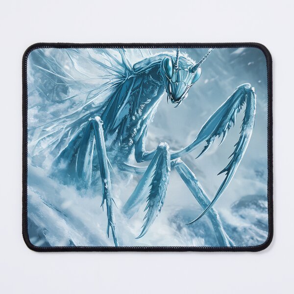 Item preview, Icy Mantis in Snowstorm – Frosted Predator Art designed and sold by zax454.