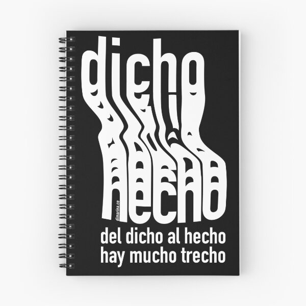 Item preview, Del dicho al hecho hay mucho trecho on black designed and sold by burbuja.