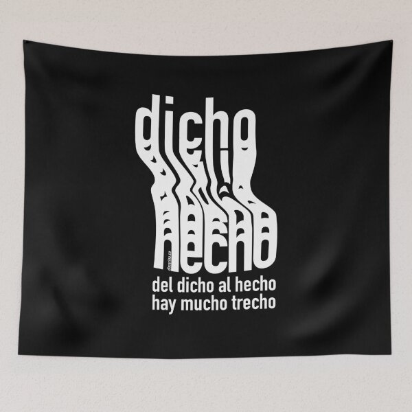 Item preview, Del dicho al hecho hay mucho trecho on black designed and sold by burbuja.