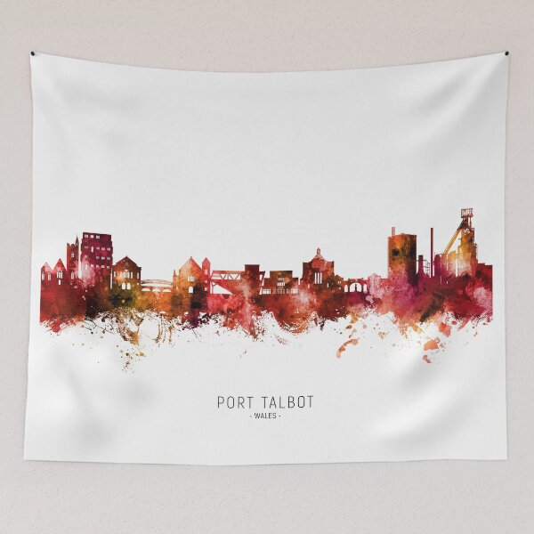Item preview, Port Talbot Wales Skyline designed and sold by ArtPrints.