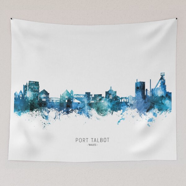 Item preview, Port Talbot Wales Skyline designed and sold by ArtPrints.