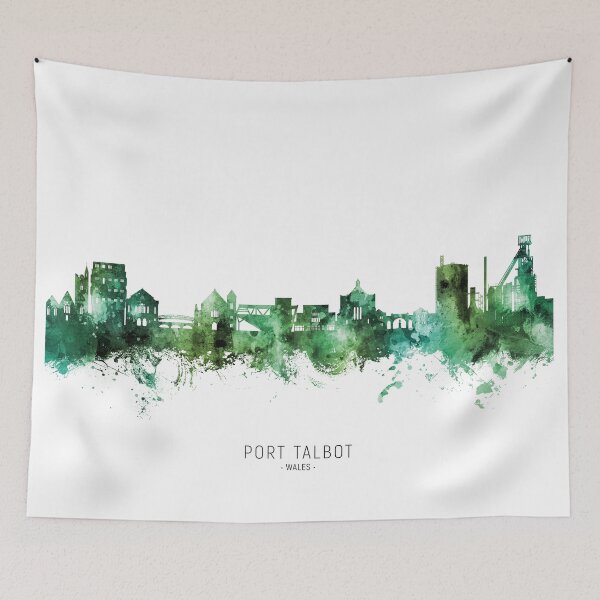 Item preview, Port Talbot Wales Skyline designed and sold by ArtPrints.