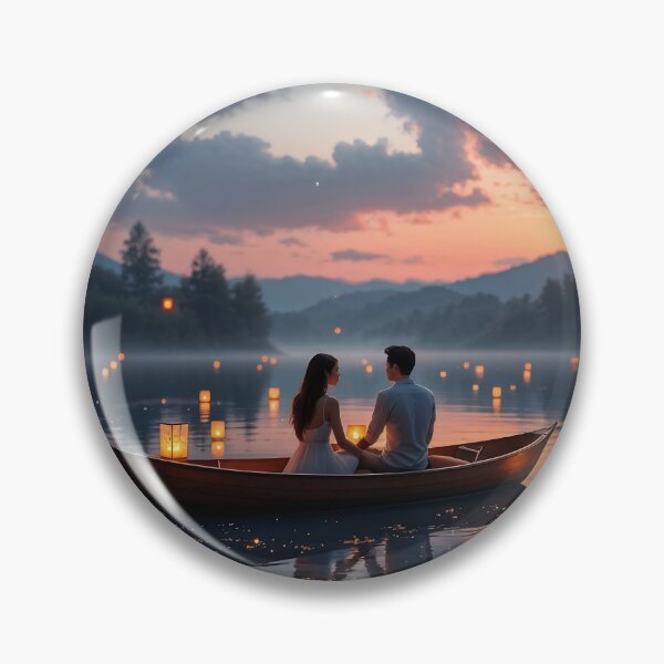 Item preview, Luxurious 3D Sunset Scene with Romantic Boat Ride designed and sold by AlwaysHome.