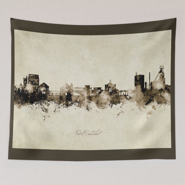 Item preview, Port Talbot Wales Skyline designed and sold by ArtPrints.